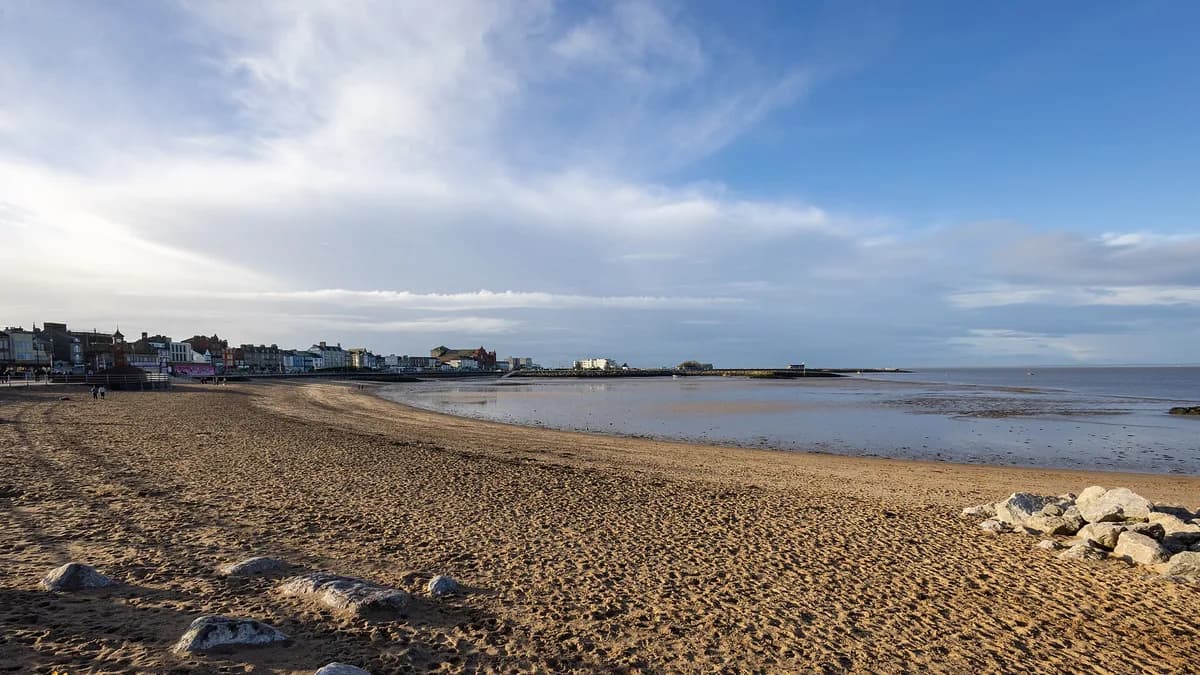 Morecambe Beach in United Kingdom