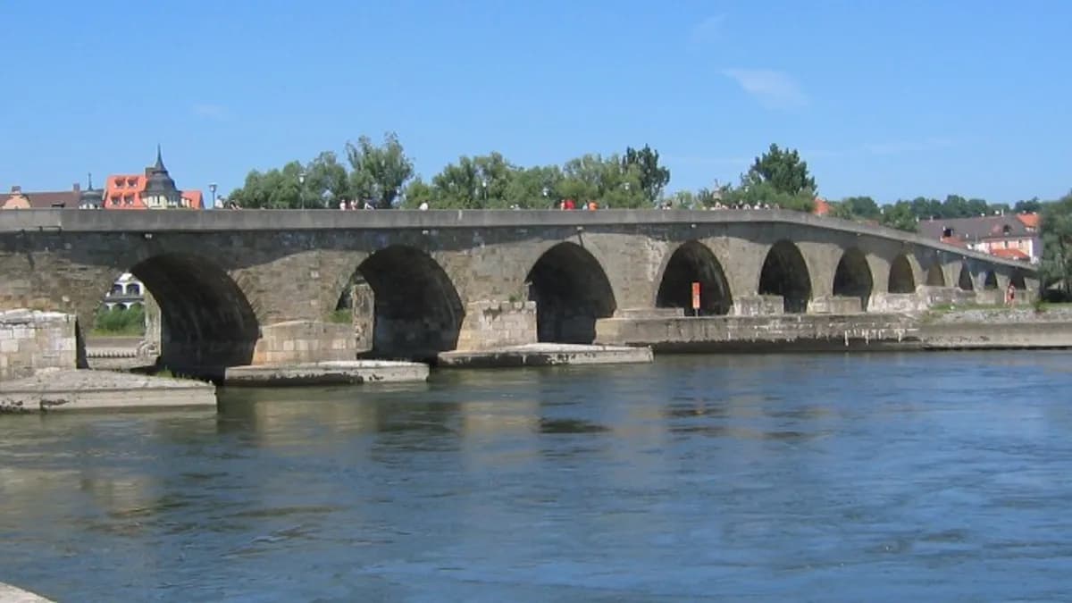 Stone Bridge Regensburg in Germany